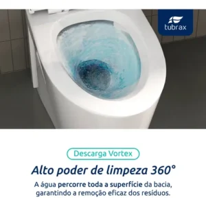 Vaso Sanitário Tubrax Monobloco VAB0002 Caixa Acoplada Completo Privada Cor Branco - Imagem 7
