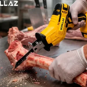 Serra Sabre Abrir Boi Cortar Carne Ossos Portátil 2 Baterias - Imagem 4