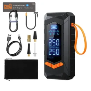 Compressor Calibrador Bomba Sem Fio Carro Moto 5v 25 Litros - Imagem 1