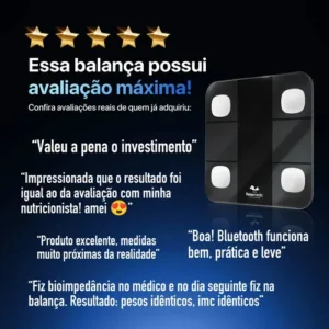 Balança Digital Corporal Bioimpedância Aplicativo Bluetooth Relaxmedic - Imagem 9