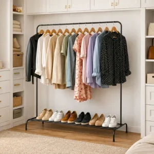 Organizador De Roupas Portátil Grande Metal P/ Quarto Closet - Imagem 13