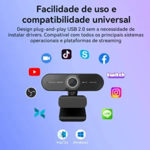 Webcam Emeet C60e 4k 30Fps Uhd 8mp Foco Automático 1080P 60fps Camera Para PC 2 microfon VideoConferencia Preto - Imagem 7
