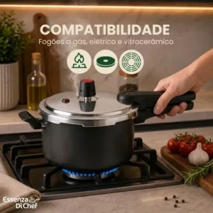 Panela De Pressão 4,5 Litros Antiaderente Fechamento Externo - Imagem 9