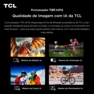 Smart TV TCL 75 Polegadas QLED Mini LED 4K A400M WiFi Bluetooth Google TV HDR10+ 144 Hz VRR 75A400M - Imagem 6