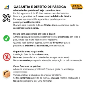 Bateria Moura Titan Fan Biz Bros Fazer 125 150 160 Flex Xre - Imagem 11