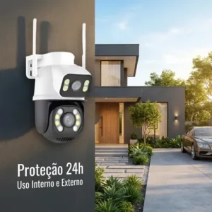Camera Segurança Externa Lente Dupla Rastreamento Zoom A28b Cor Branco iCSee - Imagem 8
