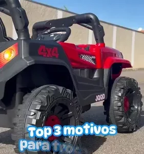 Jipe Infantil Elétrico 12v Carrinho Controle Remoto Música Brinq Kids - Imagem 2
