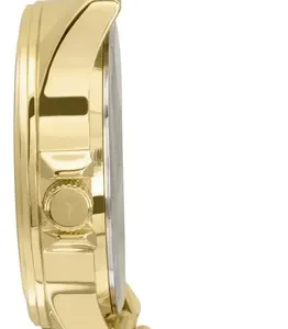 Kit x3 Relógio Feminino Dia A Dia Dourado Fundo Prata Condor - Imagem 2