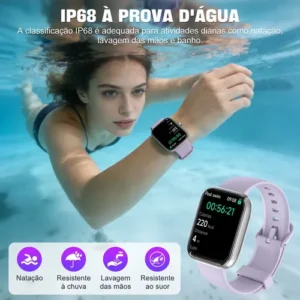 Relógio Inteligente Smartwatch Alexa Chamadas NOVANTE Masculino Feminino Esportivo Ip68 Bluetooth Notificações Instantâneas Tela Hd 1.83 300mAh 10Dias Monitor Cardíaco Spo2 Sono Ecg Pagamento Offline - Imagem 12