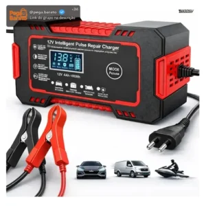 Carregador Inteligente De Bateria Automotiva 12v 6a Bivolt Recupera Baterias 4ah A 100ah Todos Veículos Moto Carro Caminhão Barco - Imagem 1