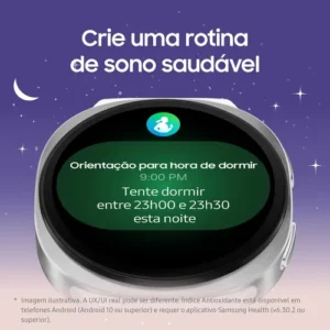 Smartwatch Samsung Galaxy Watch 8 40mm BT GPS, Branco com Pulseira Milanês Cinza-escuro - Imagem 7