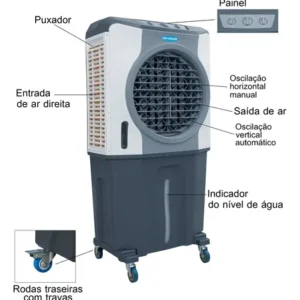 Climatizador De Ar Portátil 100 Litros 4 Em 1 - Auto-fill - Imagem 6