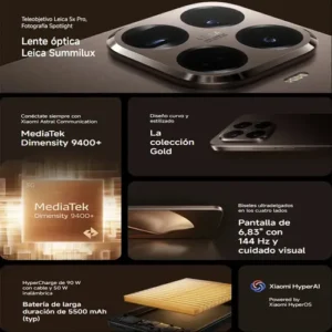 Telefone Xiaomi 15t Pro 12gb Ram 256gb Rom Câmera tripla Leica Gris - Imagem 3