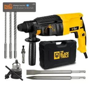 Martelete Perfurador Rompedor Professional 26mm 900w Sds Plus 3j Com Maleta E Acessorios Trm-3000 The Black Tools - Imagem 1