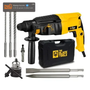 Martelete Perfurador Rompedor Professional 26mm 900w Sds Plus 3j Com Maleta E Acessorios Trm-3000 The Black Tools - Imagem 1
