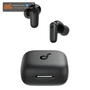 Fone de Ouvido Bluetooth 5.4 soundcore P30i da Anker, Cancelamento de Ruído Adaptativo, Graves Poderosos, 45H de Reprodução, Estojo 2-em-1 com Suporte para Celular, IP54, Fone sem fio TWS, Preto - Imagem 1