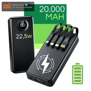 Carregador Portátil Davely Power Bank 20000mAh Turbo para Samsung, iPhone e Xiaomi - Imagem 1