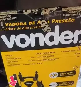 Lavadora de alta pressão Vonder Leve LAV1300 220V amarela de 1.3kW com 90bar de pressão máxima - 60Hz - Imagem 2