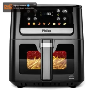 Air Fryer Philco 6,5L Visor Glass e Redstone 1700W PAF65A - Imagem 1