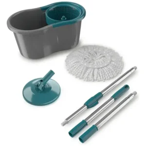 Mop Giratório Fit Balde Limpeza Geral 8l Multiuso Flash Limp Cor Cinza - Imagem 2