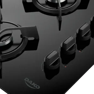 Cooktop 4 Bocas Dako Supreme Com Mesa de Vidro e Tripla Chama Preto Bivolt - Imagem 3