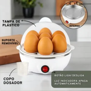 Cozedor De Ovos Elétrico Panela Cozinhar Cozimento A Vapor - Imagem 6