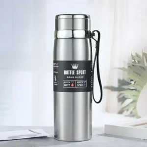 Garrafa Térmica 800ml Água Squeeze Inox Academia Com Alça - Imagem 3