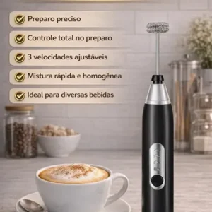 Mini Mixer Misturador De Bebidas Elétrico 2 Em 1 Portátil Recarregável Mexedor De Ovos Whey Leite Café Espuma Shake Drinks Capuccino Suco Comica - Imagem 5