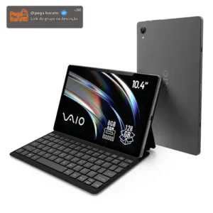 Tablet VAIO TL10 8GB 128GB Octa-Core, Tela 10.4” 2K, 4G WiFi, Câmera 8MP + Selfie 5MP, 7000mAh, Android 13, com Teclado de Conexão Inteligente – Preto - Imagem 1