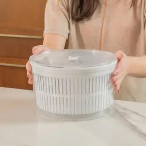 Conjunto Secador e Organizador De Salada De Geladeira Centrífuga Secador 5.5L - Imagem 4
