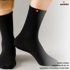 Kit 15 Pares Meias Sport Algodão Cano Médio Sandrini Confort - Imagem 10