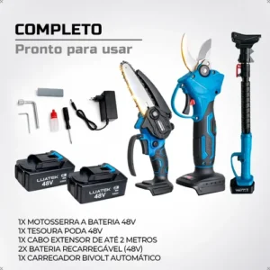 Kit Motoserra Tesoura Eletrica De Poda + Extensor 2 Metros - Imagem 6