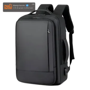 Mochila Executiva para Notebook de 15.6" com USB, Impermeável e Reforçada - Imagem 1