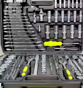 Jogo Soquetes Catracas Ferramentas Kit Chave 216 Peças Completa Oficina Master Maleta Tkf216 The Black Tools - Imagem 12