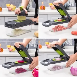 Cortador Picador Manual de Alimentos Ralador Fruta Legumes Cor Verde - Imagem 5