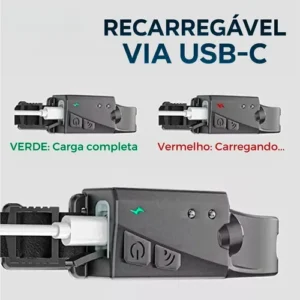 Kit 2 Lanternas de Cabeça LED Recarregáveis USB, com Sensor e Fita Ajustável - Imagem 4