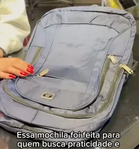 Mochila Grande Alça Reforçada Resistente Faculdade Trabalho - Imagem 3