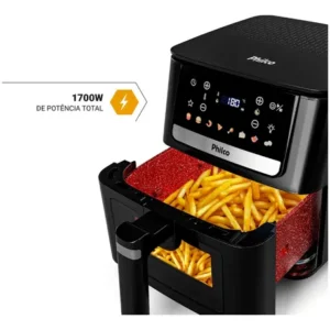 Air Fryer Philco 6,5L Visor Glass e Redstone 1700W PAF65A - Imagem 4