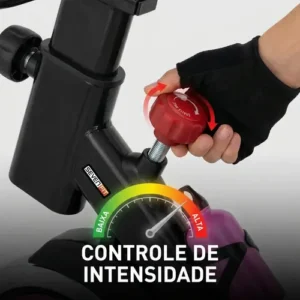 Bicicleta Ergométrica Bike Spinning Garrafa 6kg Sensação Inércia Com Medidor Cardíaco Fitness Preto e Rosa Sevenfit Para Cardio E Musculação - Imagem 6