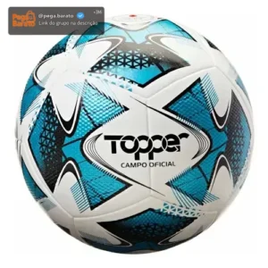 Bola De Futebol Para Campo 22 I Composição Em Pvc Topper Branco/preto - Imagem 1