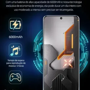 Smartphone Gamer Gt 20 Pro 5g, Dimensity 8300, 512 Gb Rom+20 Gb Ram, Dual Chip, Bateria Gigante De 6000mah, Gps, Android 15, Câmera 28 Mp + 64 Mp , Tela 6.78 - Imagem 2