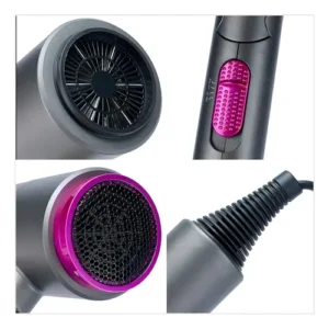 Secador de Cabelo Profissional 1800W 110V 60Hz Semi Profissional Diamante Cinza - Secador Gama Profissional para Salão Barbeiro Cabelos 127V - Imagem 7