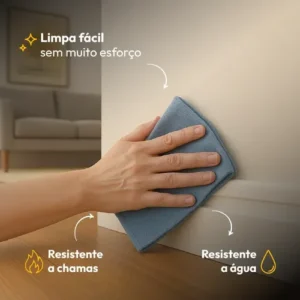 Kit 5 Barras 2m Rodape Poliestireno Frisado 10cm Altura Alut - Imagem 8