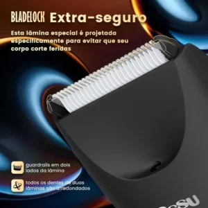 Enssu Aparador De Pelos Corporais Masculino Com Base Cor Preto - Imagem 3