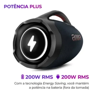 Caixa de Som Boombox Plus AIWA BBS-01-LBL 200W Bluetooth 30H IP66 USB RGB - Imagem 5