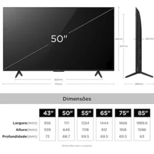 Smart Tv Tcl P7l 50 4k Qled Google Tv 120hz - Imagem 4