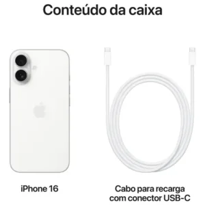 Apple iPhone 16 (128 GB) - Branco - Distribuidor Autorizado - Imagem 9