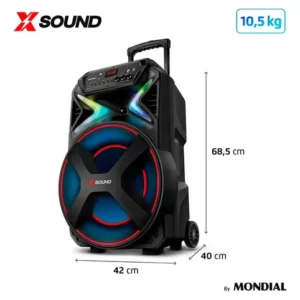 Caixa De Som Mondial Cm-1000n X-sound Amplificada 1000w Rms Preto - Imagem 7