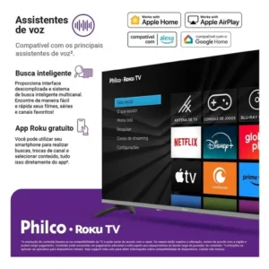 Smart Tv Philco 40 P40vik Led Roku Dolby Audio Wi-fi Hdmi Hdr Full Hd 110/220v - Imagem 3