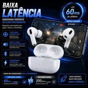 Fone Bluetooth Compatível Com Ios, Android, Samsung E iPhone Cor Branco B Basto - Imagem 4